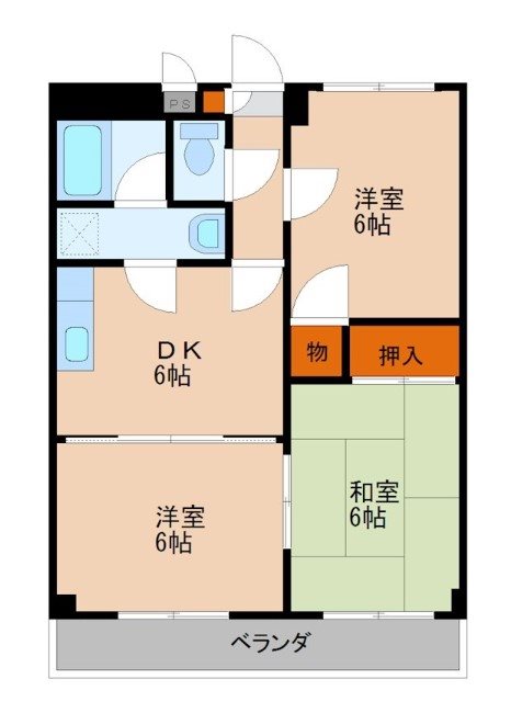グリーンハイツ 207号室 間取り