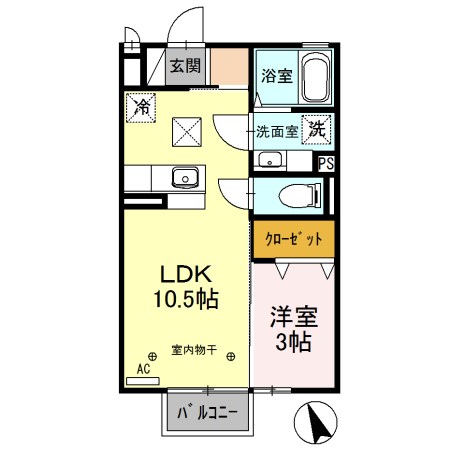 アネシス城北 A 間取り図