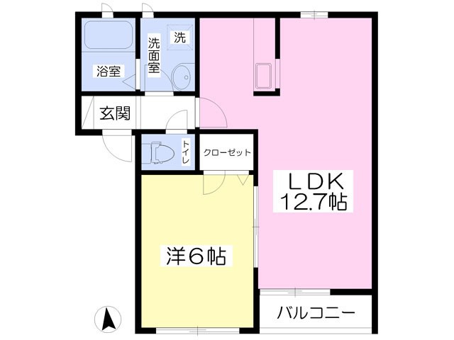 ウィステリア　フラット 間取り図