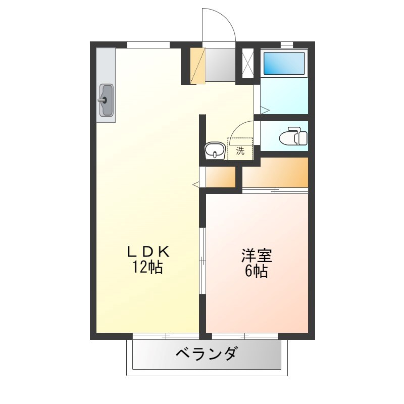 アメニティホーム 105号室 間取り