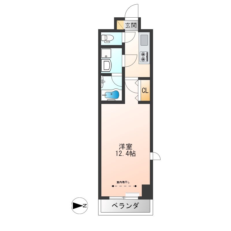 サンライズ宇都宮 801号室 間取り
