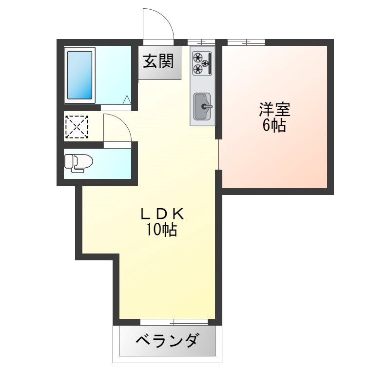 ビレッジ旭ヶ丘 203号室 間取り