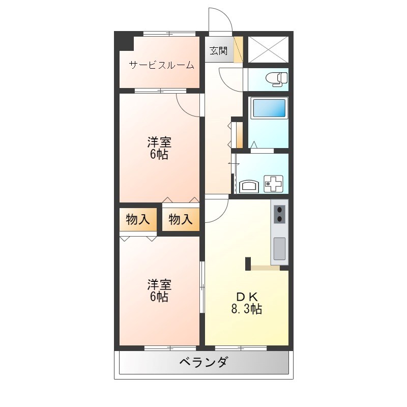 宇都宮昭和ビルⅣ 205号室 間取り