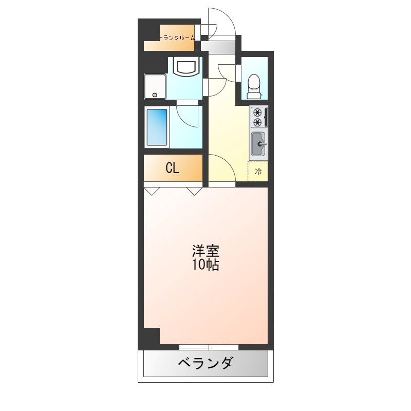 リヴェルFUJI 201号室 間取り