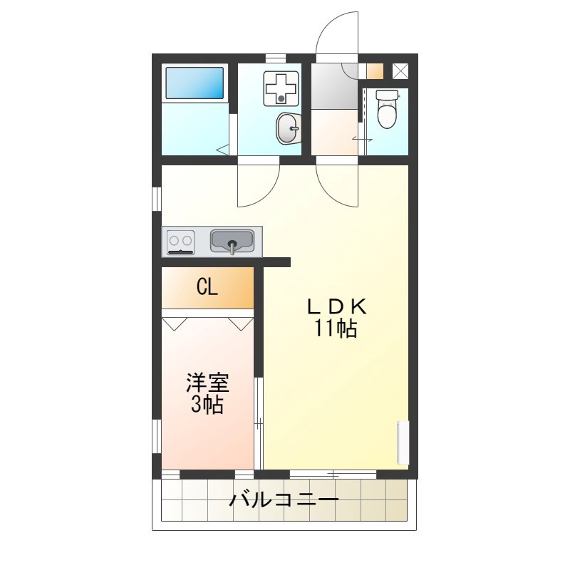 M-Ⅱ 103号室 間取り