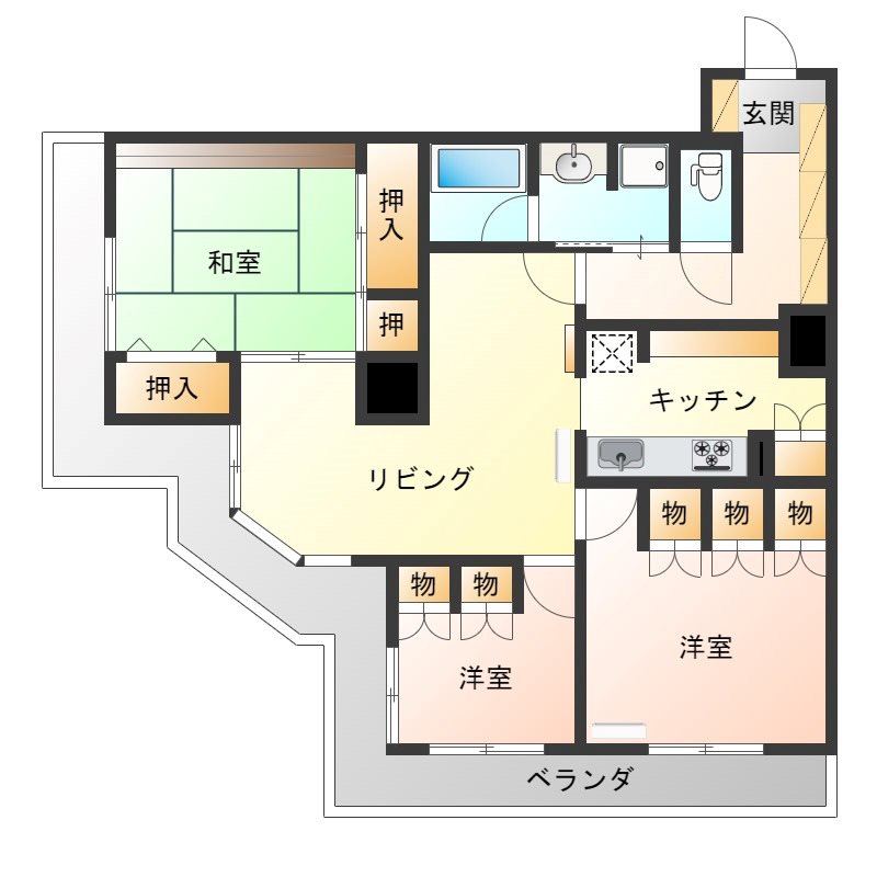 オヴェスト宇都宮ザ・タワー 間取り