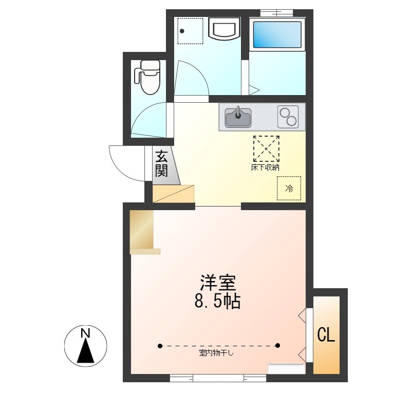 メゾン東光 Ａ102号室 間取り