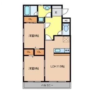 アッサンブラージュ 206号室 間取り