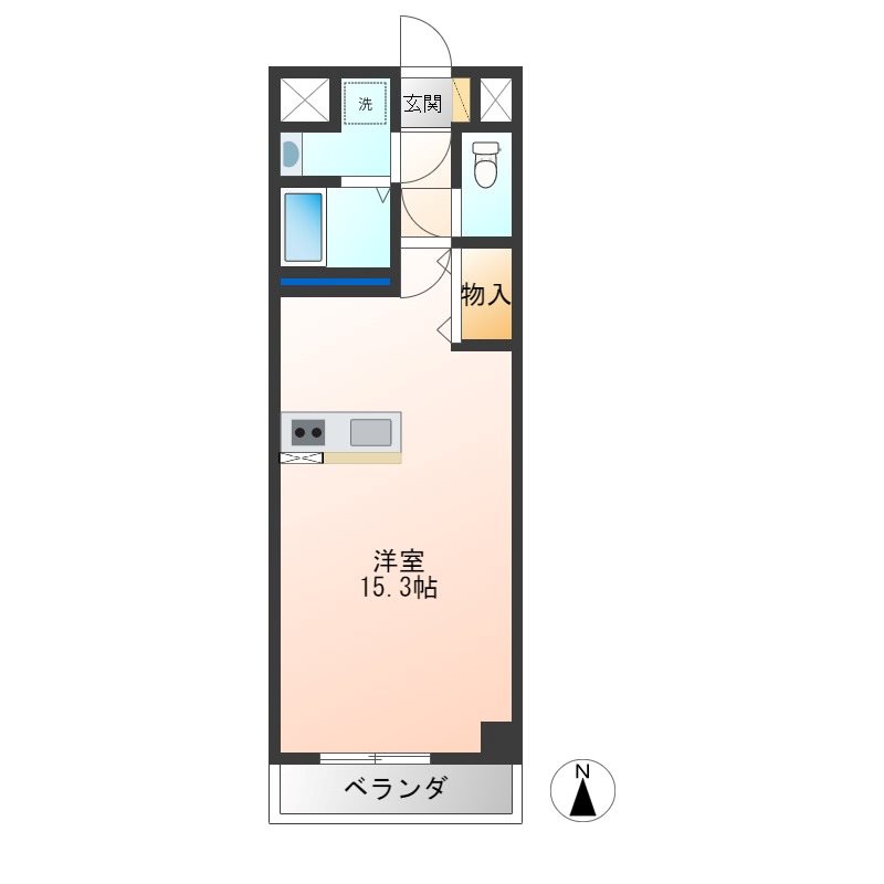 S-FORT宇都宮南大通り 702号室 間取り