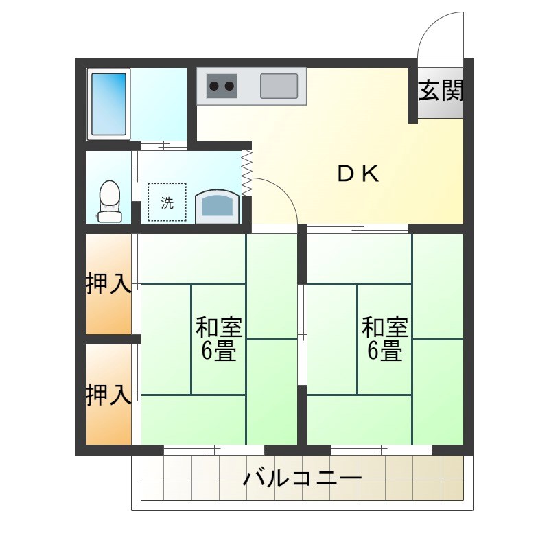 シャングリラ 203号室 間取り