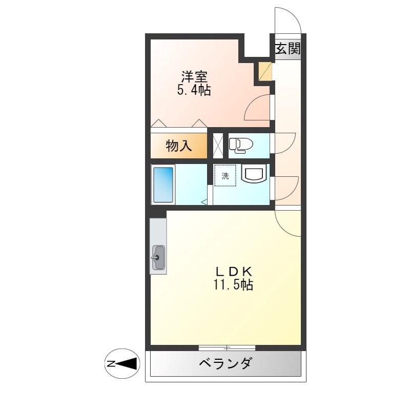 ルミライズ 201号室 間取り