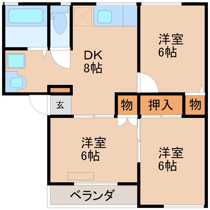 ホリディハイツ 102号室 間取り