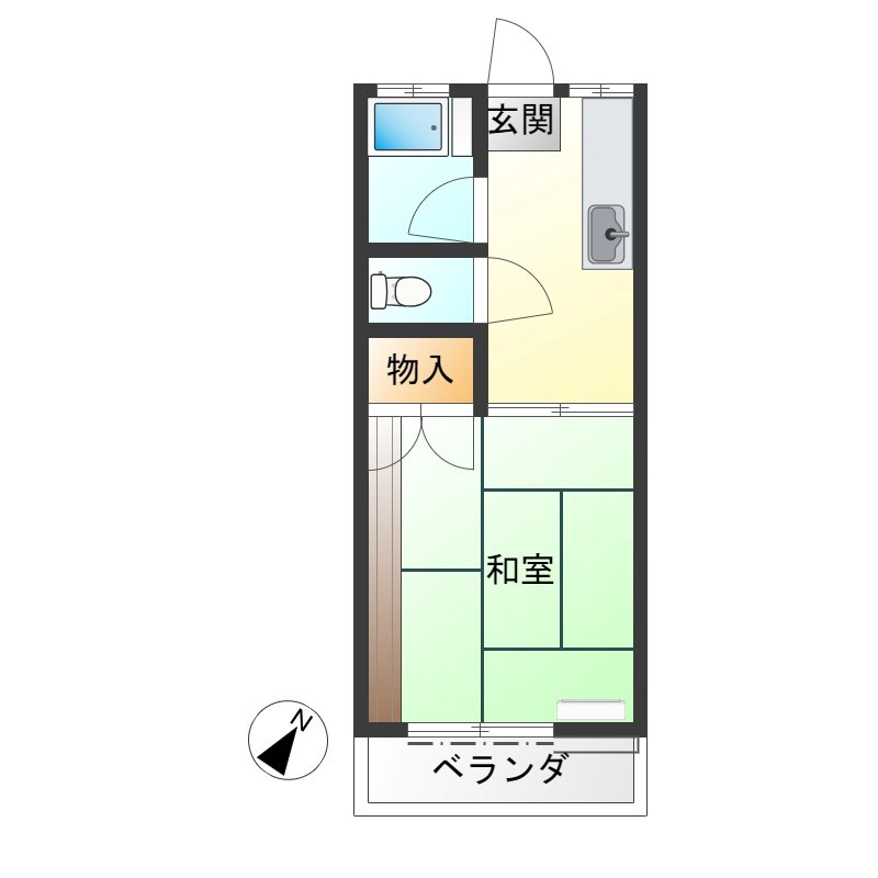 末広コーポ 間取り図