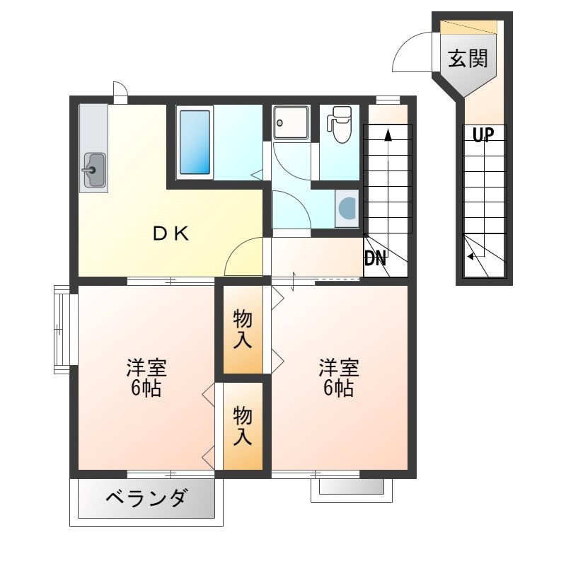 東ハイツ2 203号室 間取り