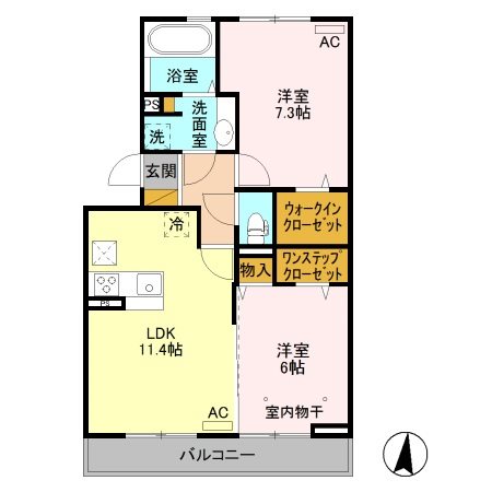 セジュールグリーンなごみ 103号室 間取り