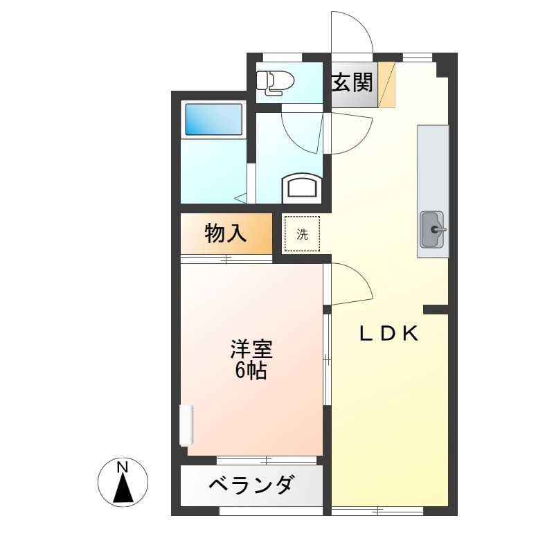 ブランクレスト 205号室 間取り