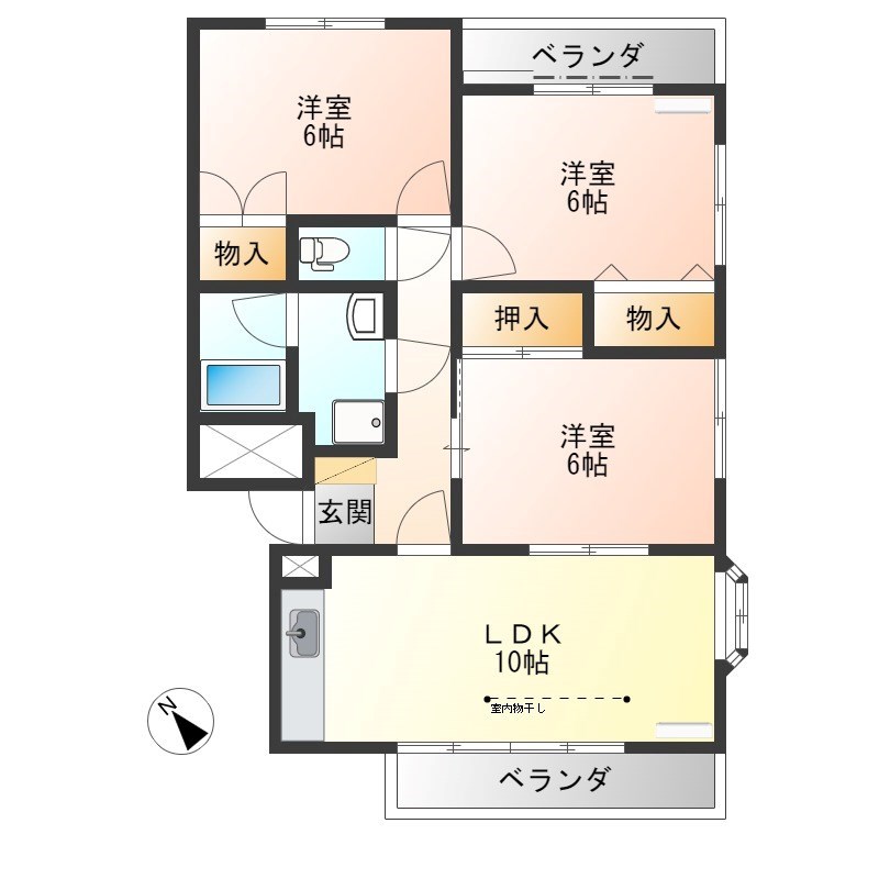 MDイーストⅠ 301号室 間取り