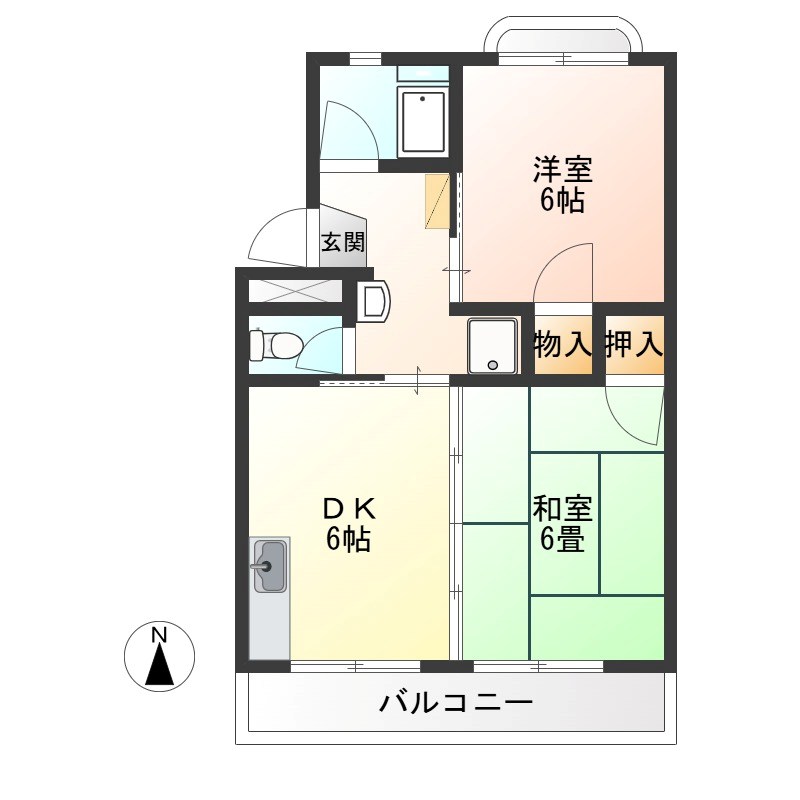 エトワール今泉 302号室 間取り
