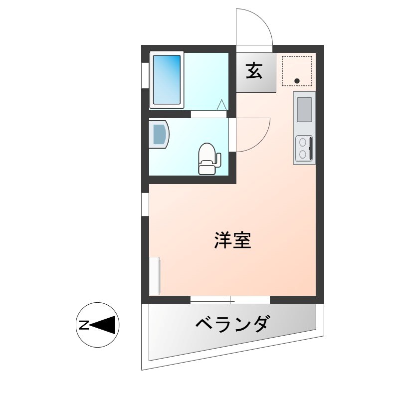 コスモス翔東今泉 101号室 間取り