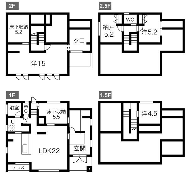 文教蔵のある家 間取り図