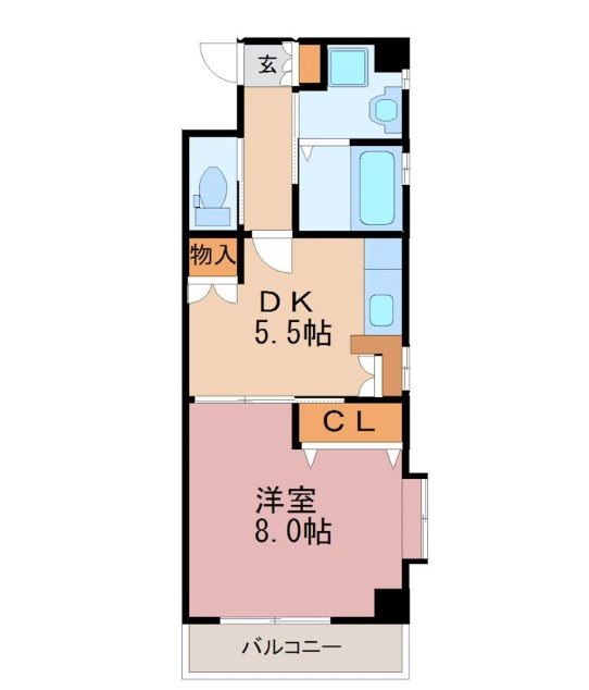 大通り秀栄マンション 601号室 間取り