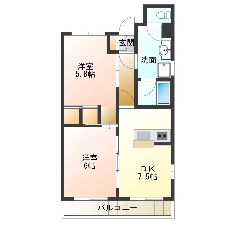 セプト エトワール 303号室 間取り