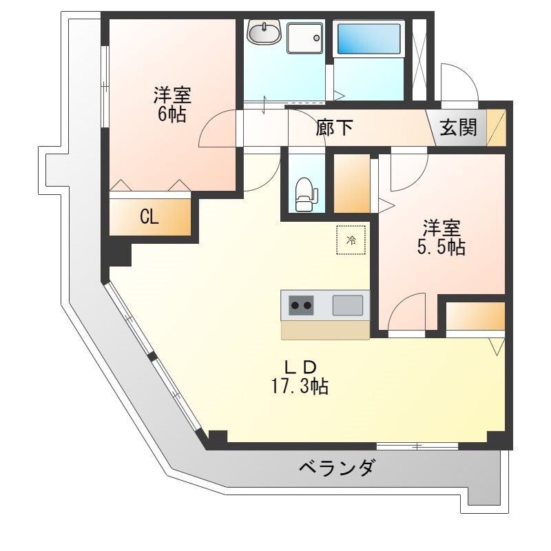 ファイブシティ 205号室 間取り