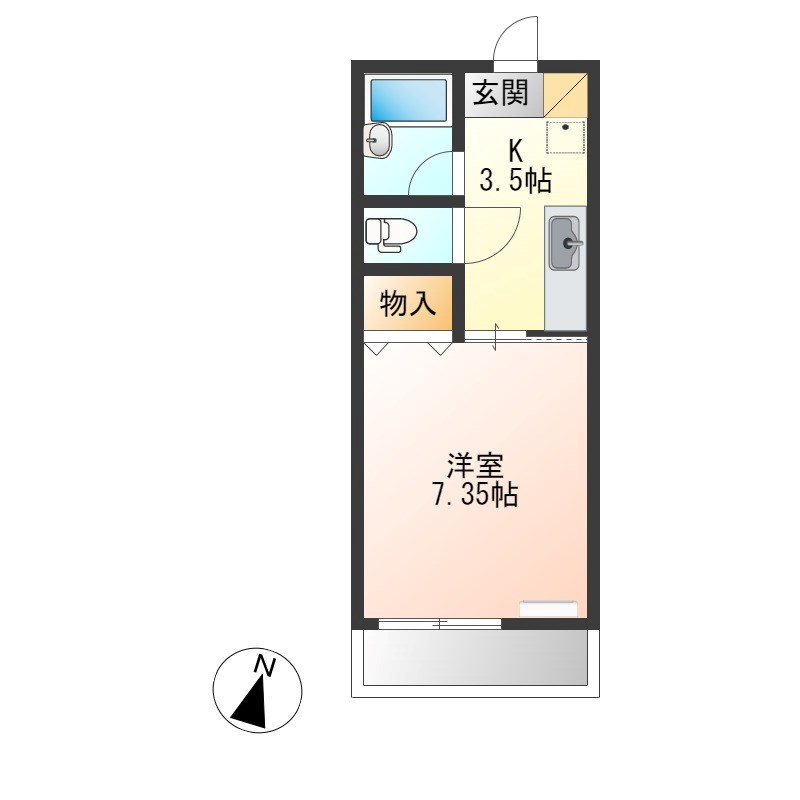 コート新川  202号室 間取り