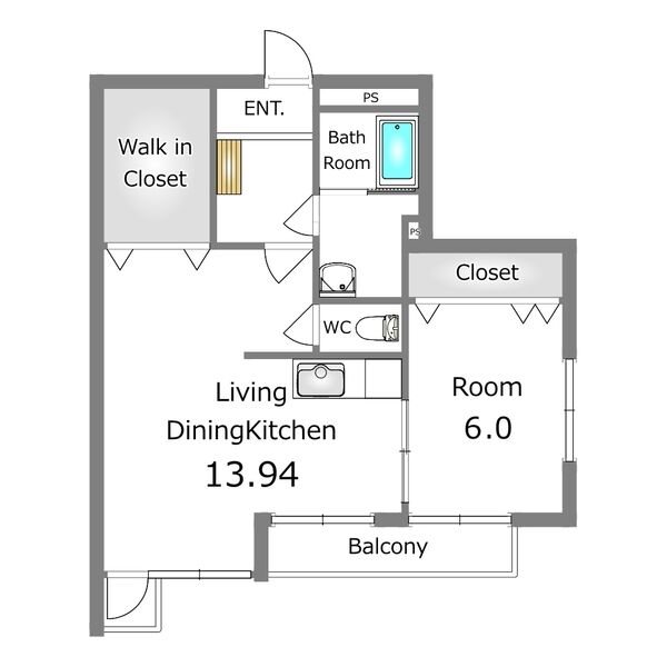 あさひレジデンス弐番館WEST 301号室 間取り