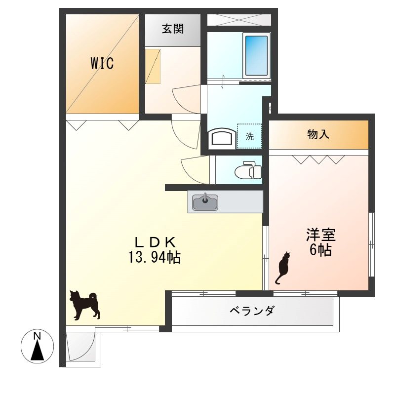 あさひレジデンス弐番館WEST 301号室 間取り