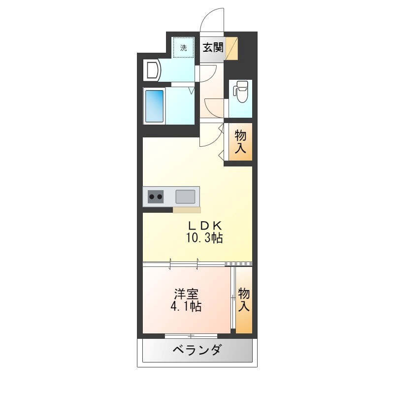 S-FORT宇都宮南大通り 904号室 間取り