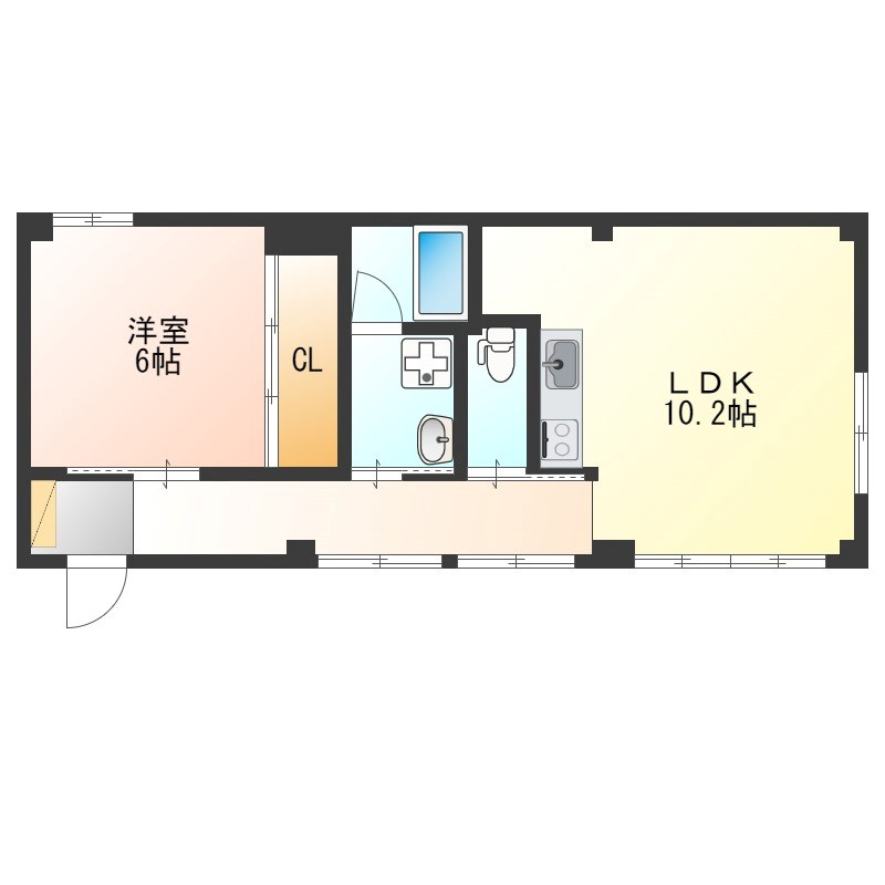 SENTEUR 203号室 間取り