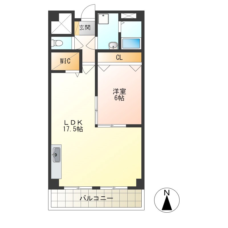 あさひレジデンス三番館 602号室 間取り