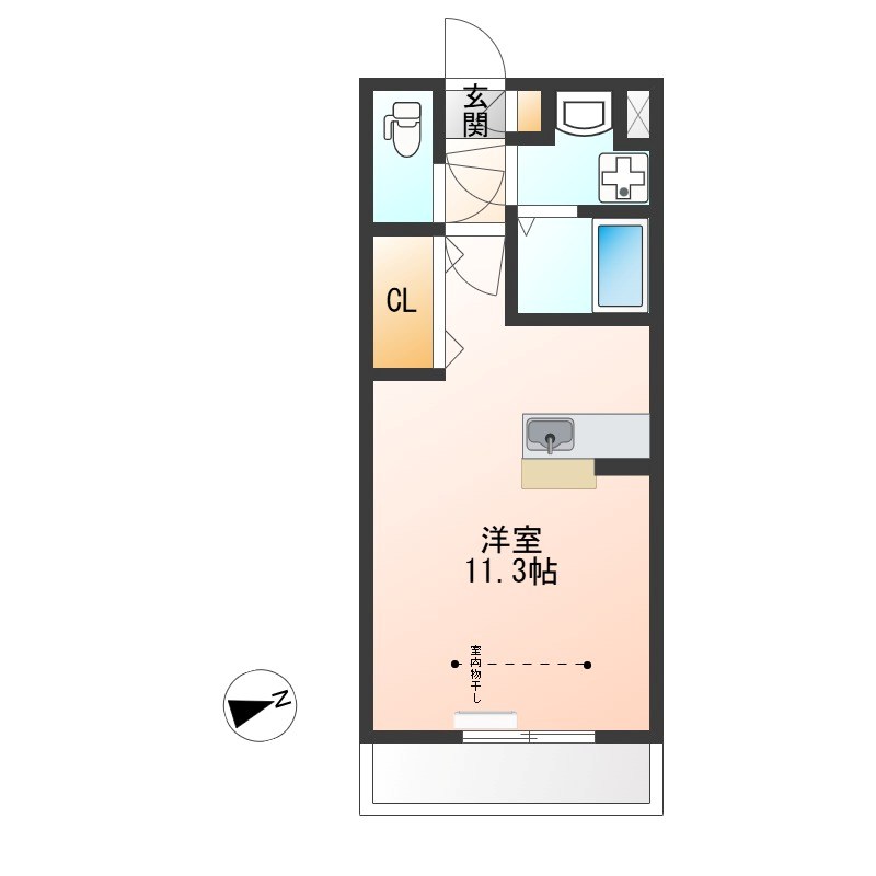 ルーナシティ 202号室 間取り