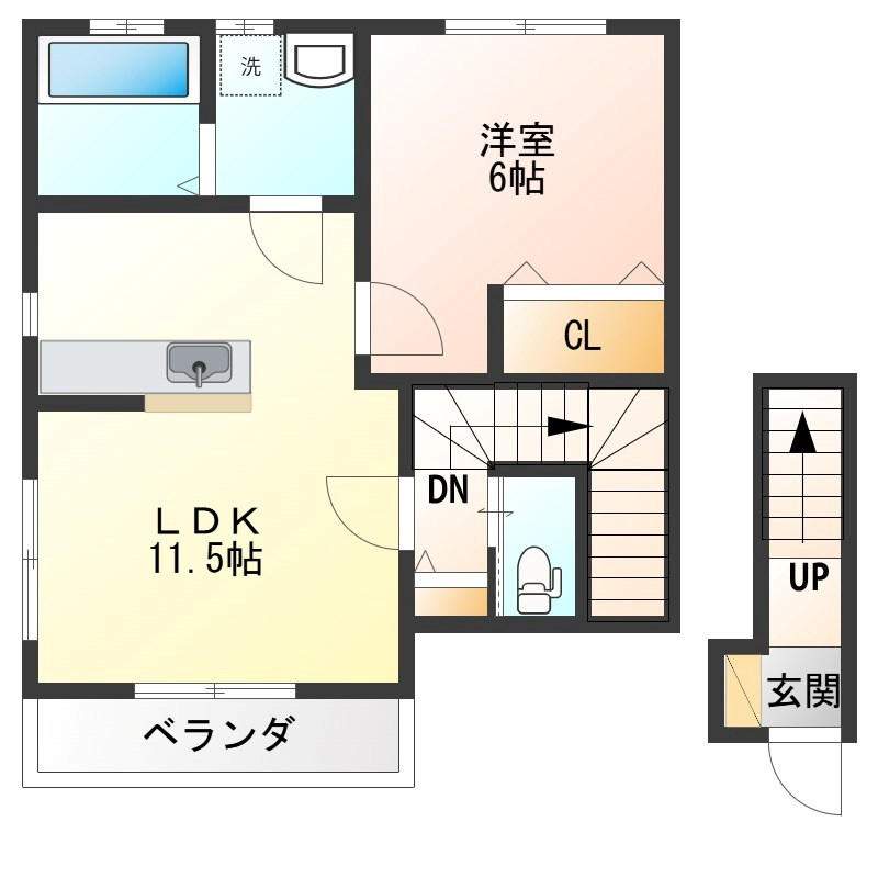 RESIDENCE ALTA Ⅲ(レジデンスアルタ) 201号室 間取り