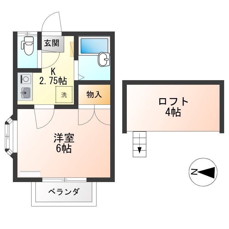 ネクステージ西川田第5 207号室 間取り