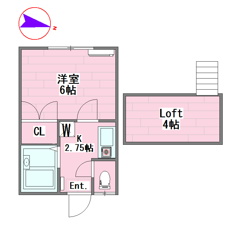 ネクステージ西川田第5 207号室 間取り