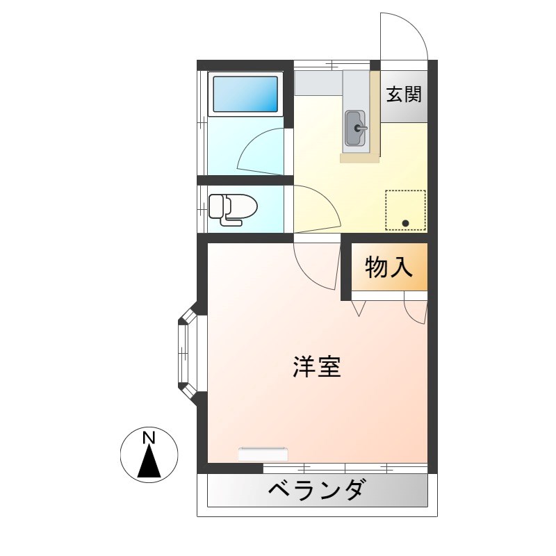 タマダハイツA 207号室 間取り