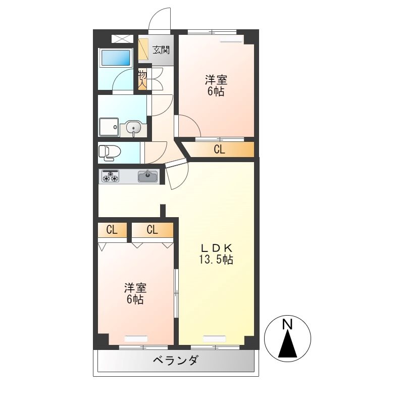 ネオニシキ 403号室 間取り