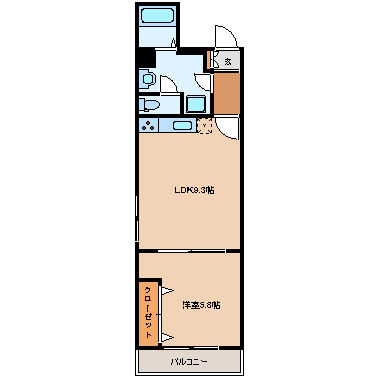 材木町ヴィラージュマンション 101号室 間取り