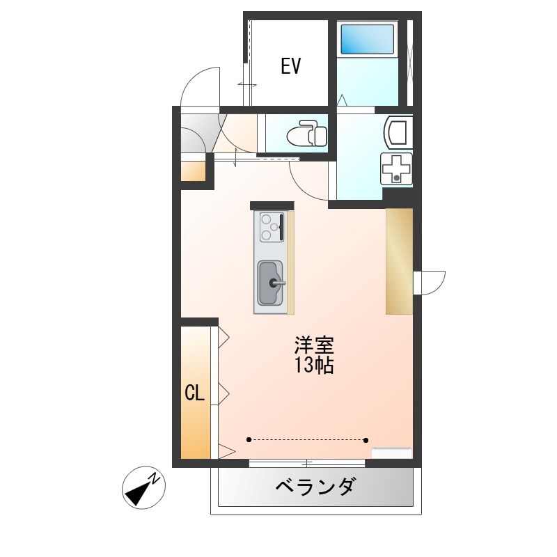 La Fleur 301号室 間取り