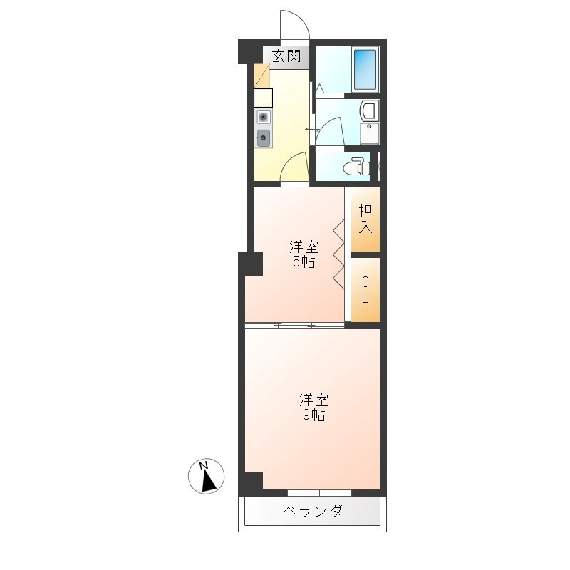 プレステージ祇園 206号室 間取り