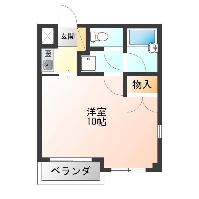 大通りハイツ 間取り図