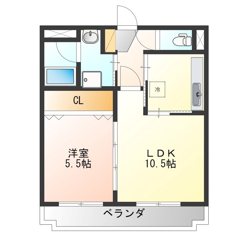 ソル・レヴァンテ 錦 305号室 間取り