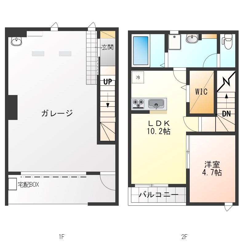 クラフトコーヴォ 106号室 間取り