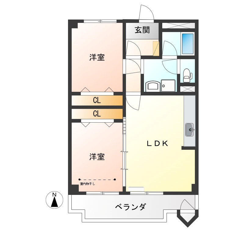 カーサ・エルドラード 104号室 間取り