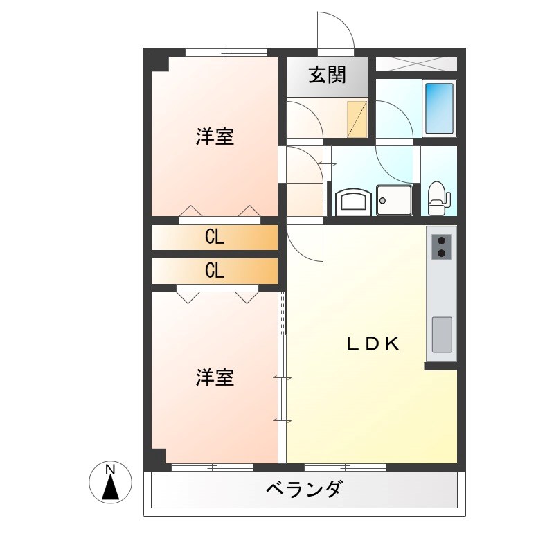 カーサ・エルドラード 104号室 間取り