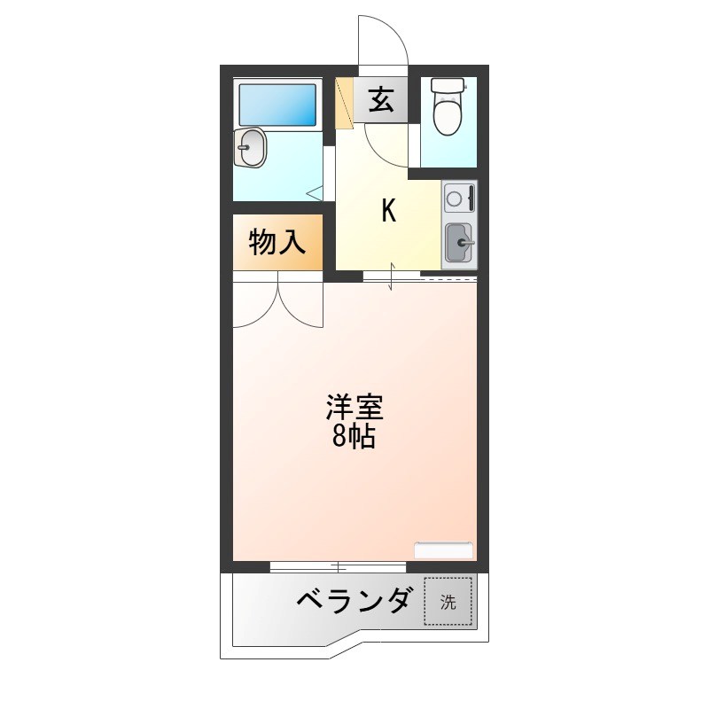 峰ヶ丘ハイツ 407号室 間取り