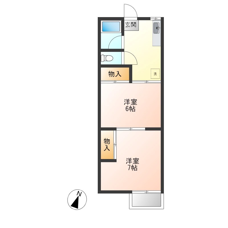 アタックスハイツ一里 間取り図