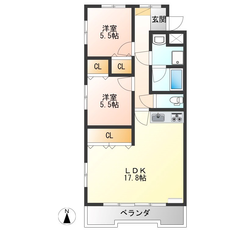 アルディエール 305号室 間取り
